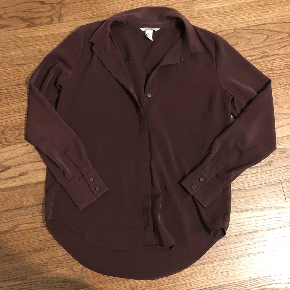 Maroon H&M blouse